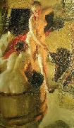 Anders Zorn badande kullor i bastun France oil painting artist